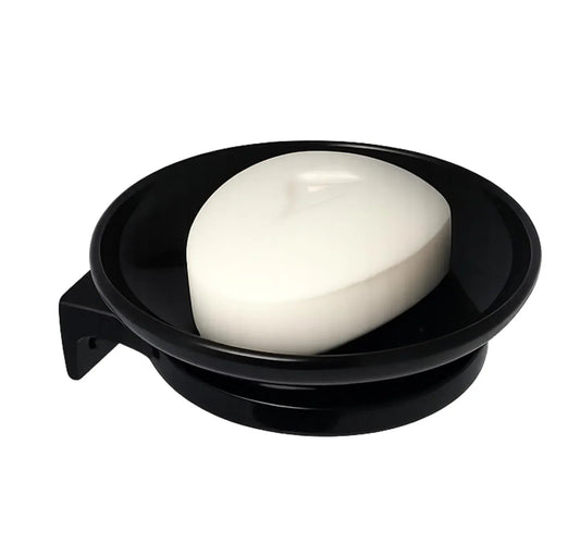 Ceramic Black Unbreakable Soap Dish  Round Glossy Finish (RB-121)-0