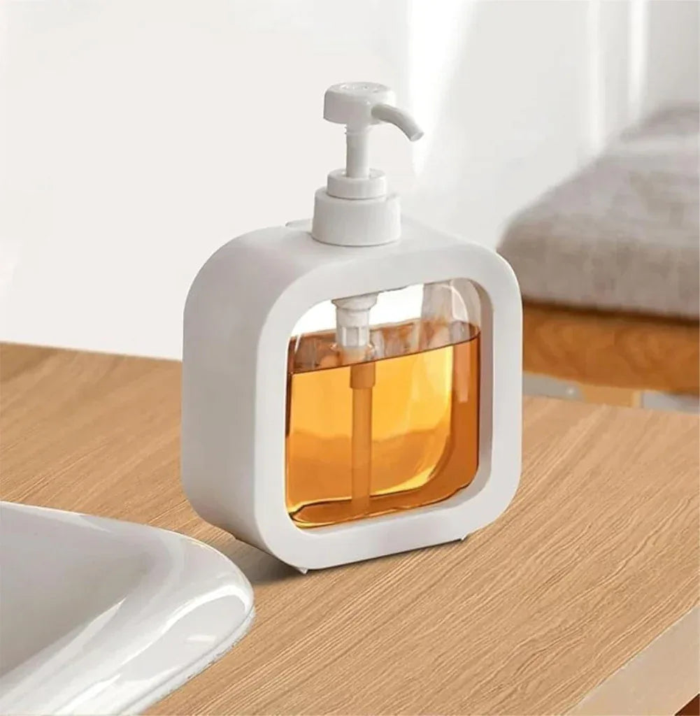 Jumbo ABS Liquid Soap Dispenser  300ml  Wall Mounted  White-0