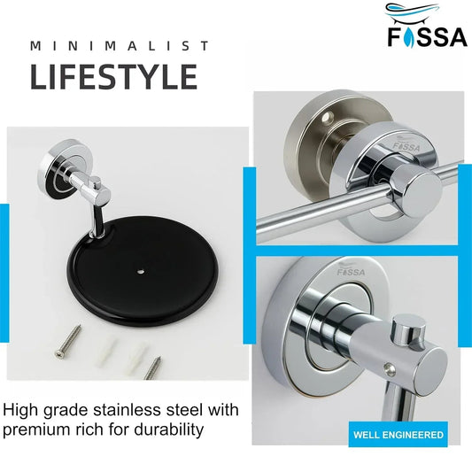Round Stainless Steel Wall Mounted Soap Dish – Silver + Black