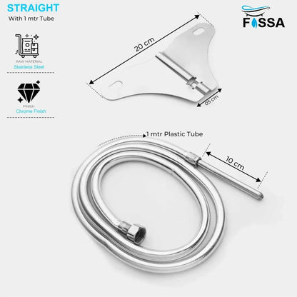 Straight Jet Spray with Heavy PVC Hose Pipe 1 Meter for Toilet