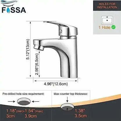Wash Basin Mixer Tap Brass Silver-3