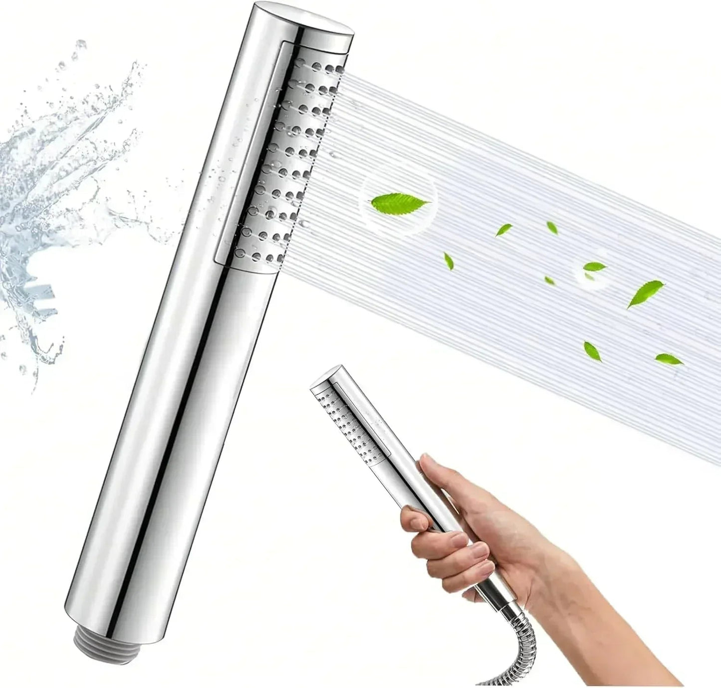 Peak Abs Chrome Finish Hand Shower With 1.5 Meter 304- Grade Stainless Steel Hose Pipe & Hook-0