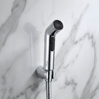 Hydra Silver ABS Health Faucet with 1 Meter 304-Grade SS Hose Pipe & Hook